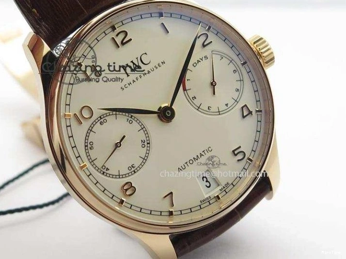 MIROTIME 0128 Fashionable Portuguese Real PR RG IW500701 ZF 1:1 Best Edition On Brown Leather Strap A52010 V 7302